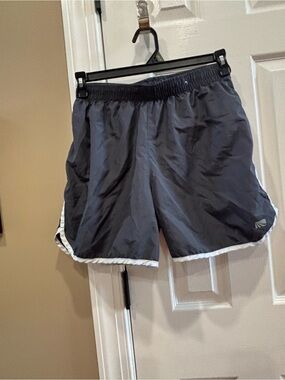 Marika Gray Athletic Shorts with White Trim